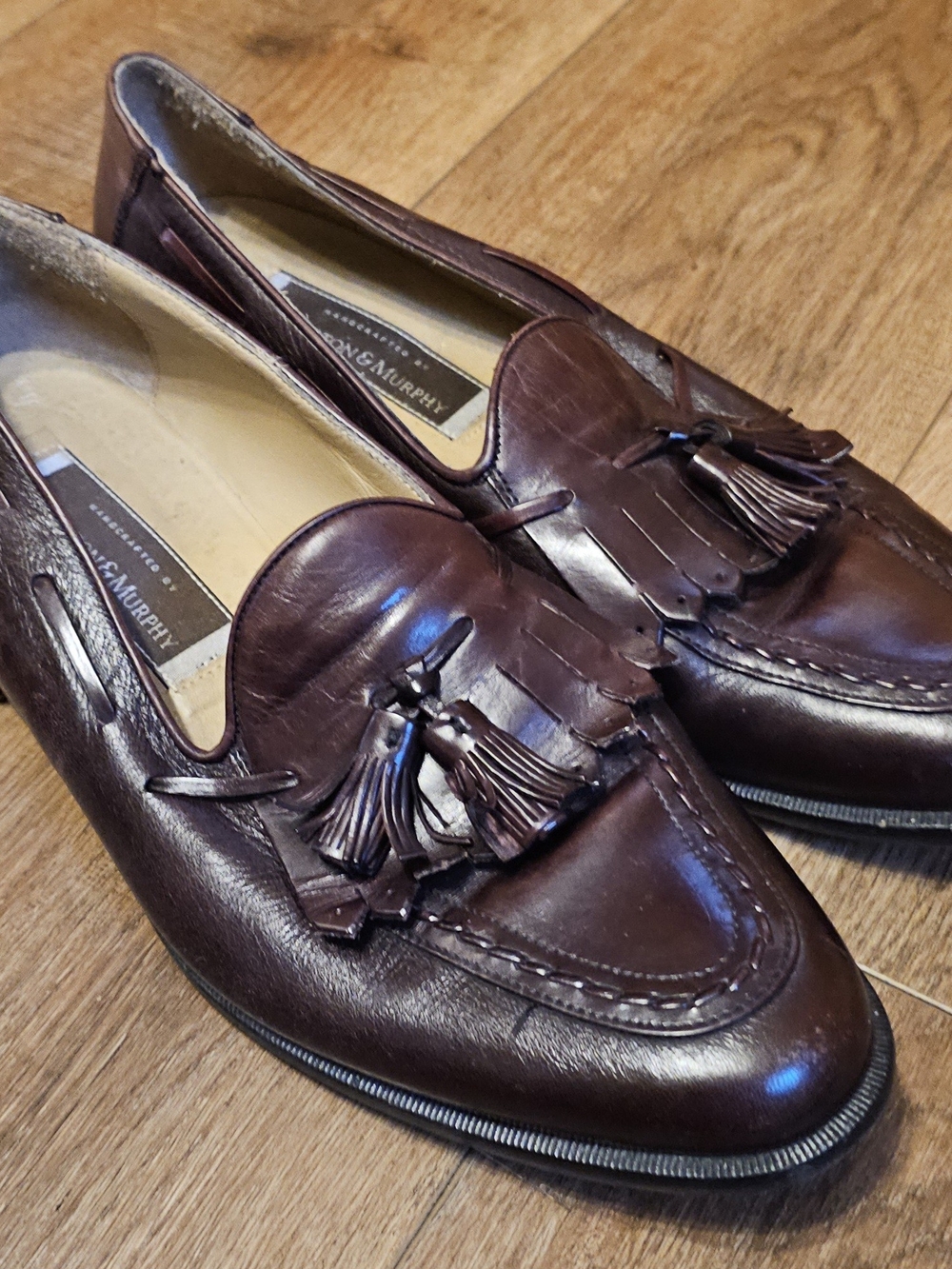Johnston And Murphy Men’s Tassel Loafers in Dark Brown